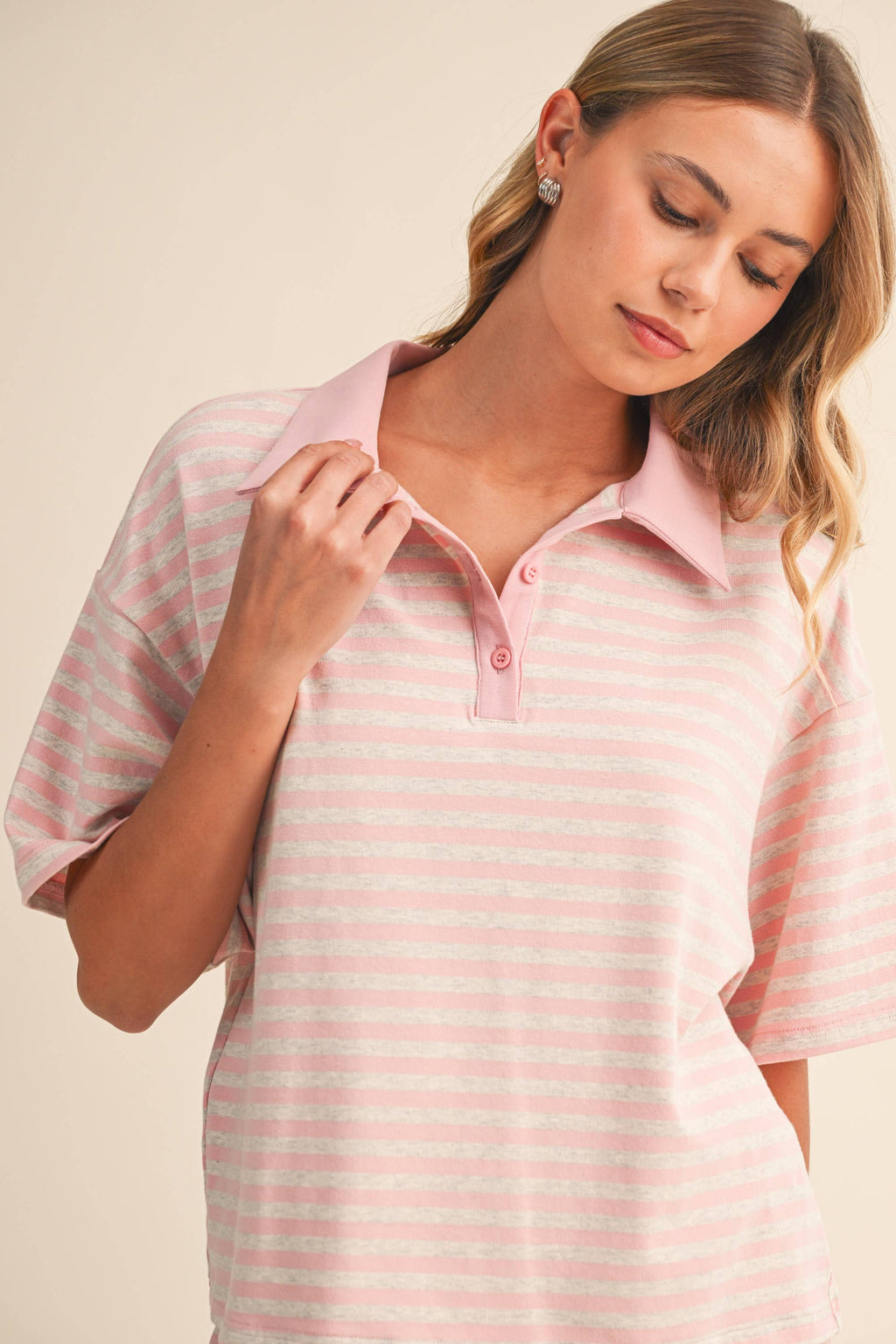 Striped shorts set