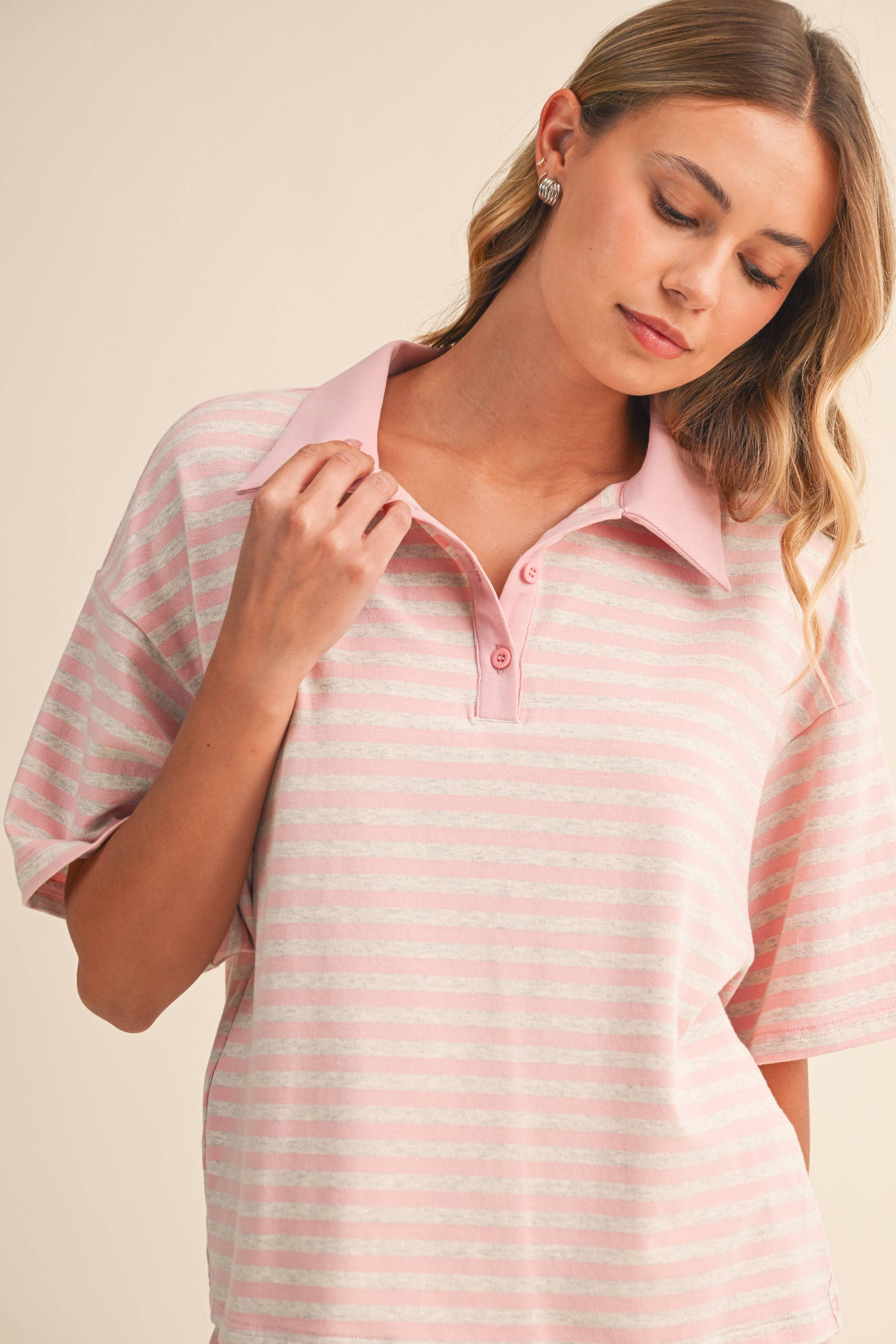 Striped shorts set