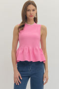 Peplum pink top