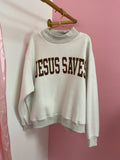 Jesus Saves Reversible Mock Neck