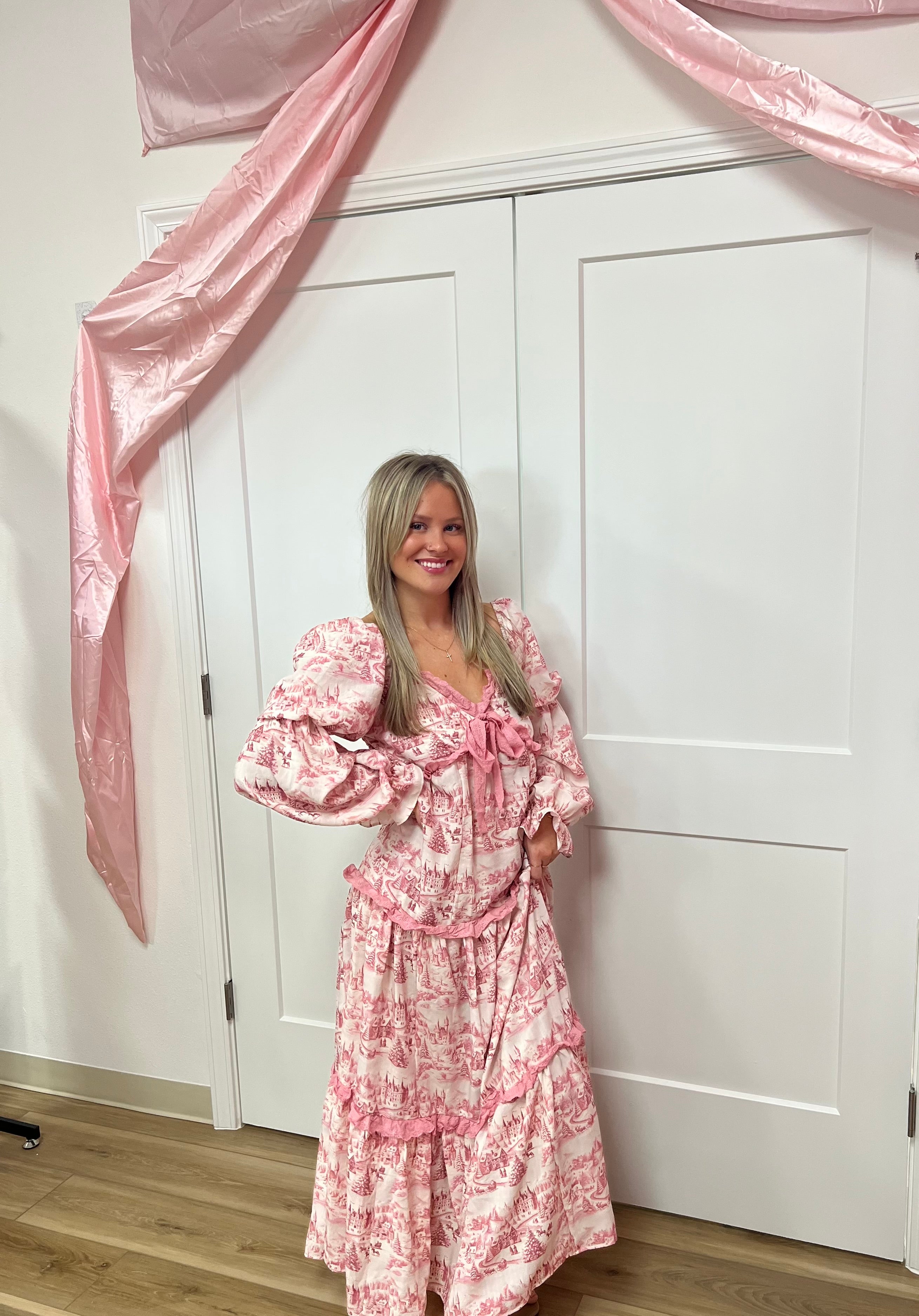 Pink cottage dress