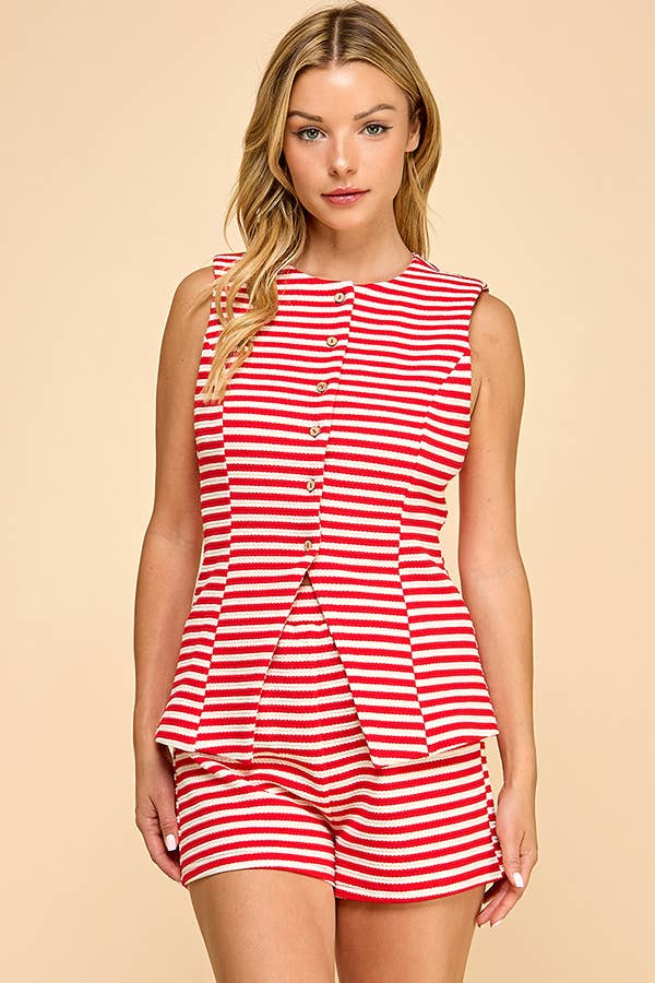 Red Striped Set