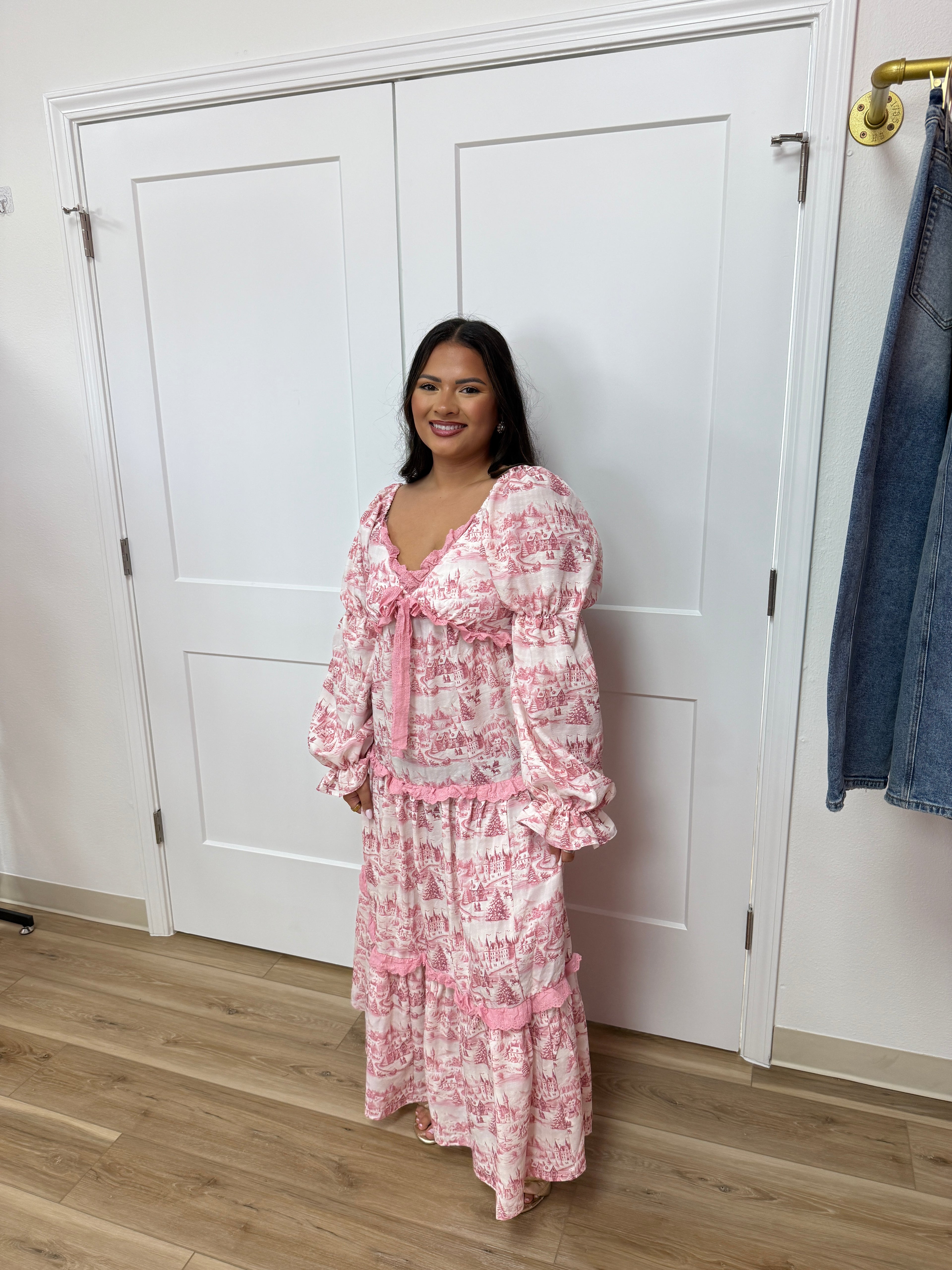 Pink cottage dress