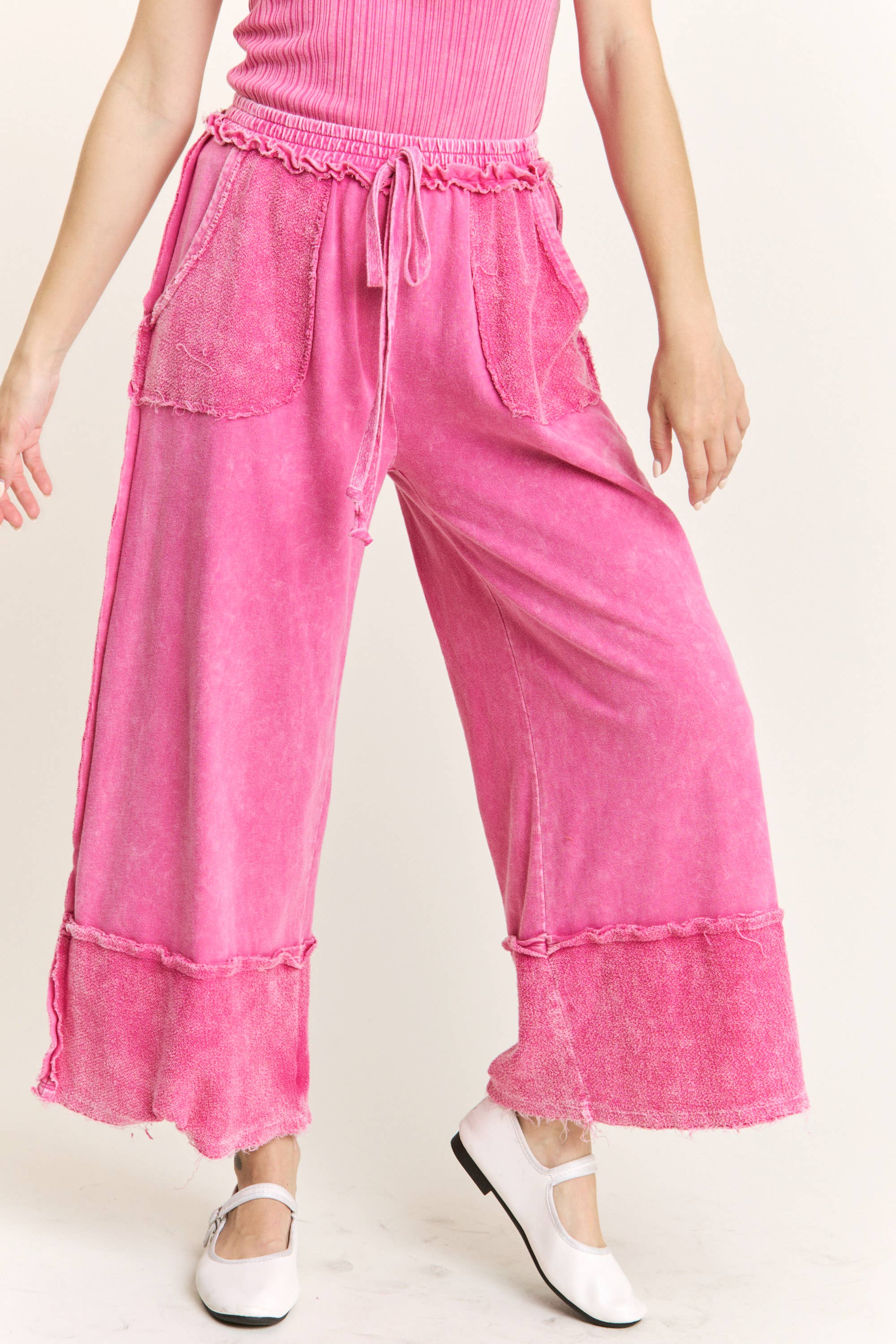 Hot Pink Wide Pants