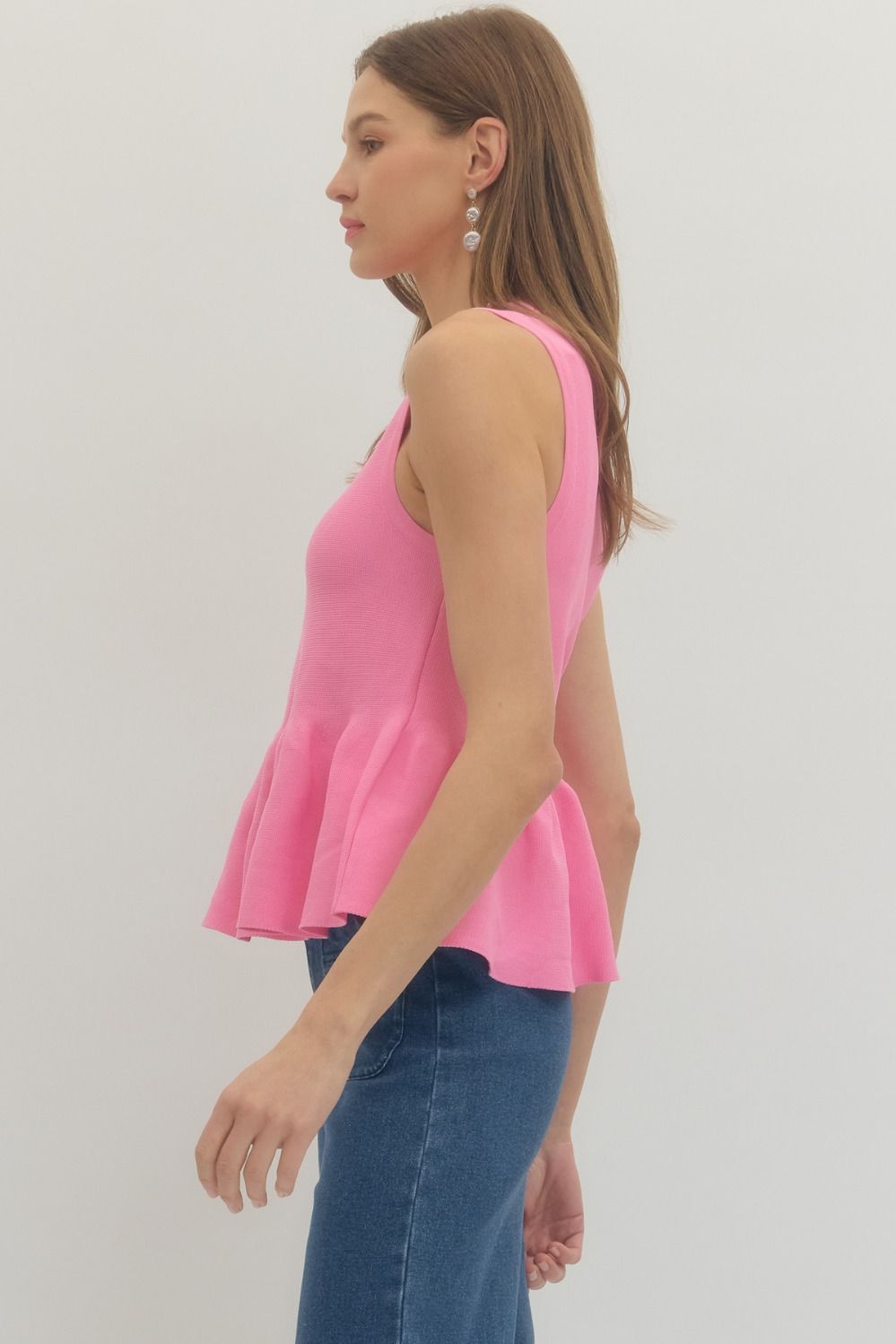 Peplum pink top