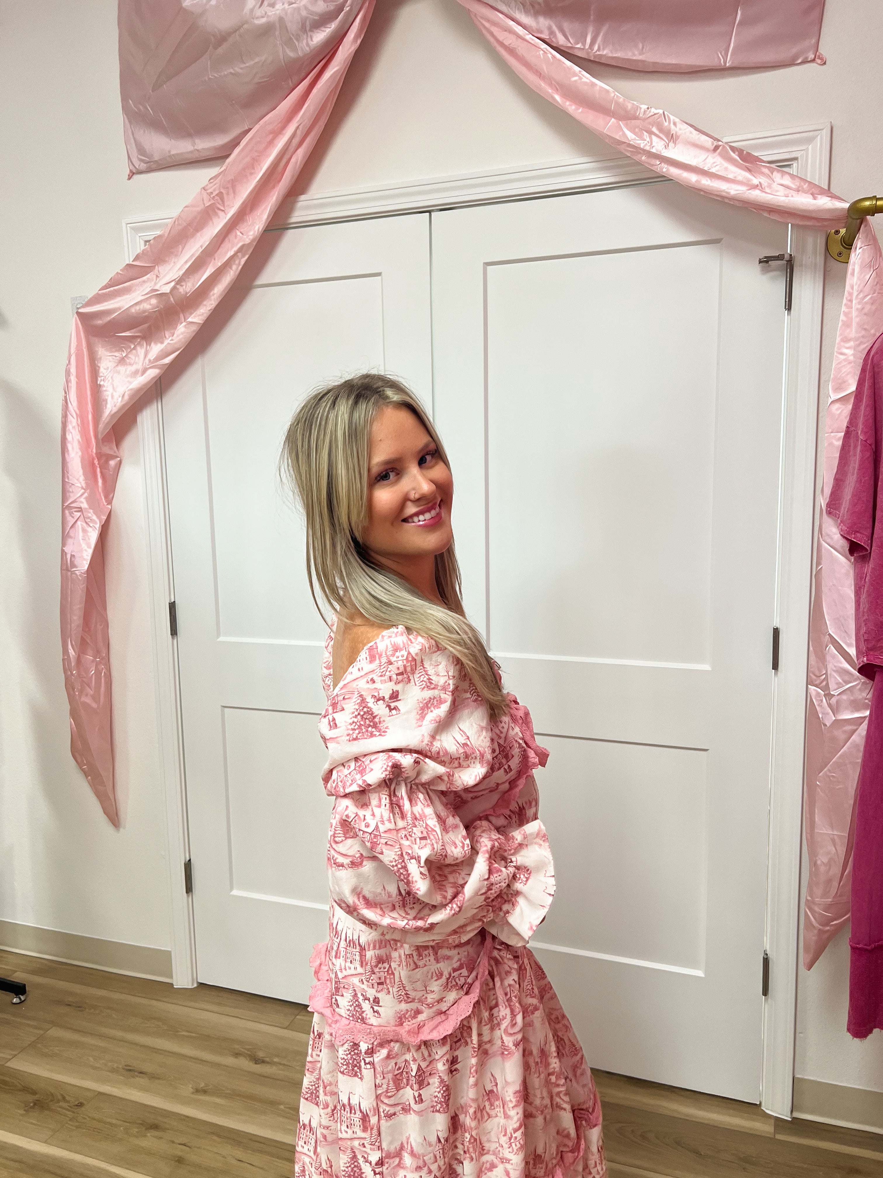 Pink cottage dress