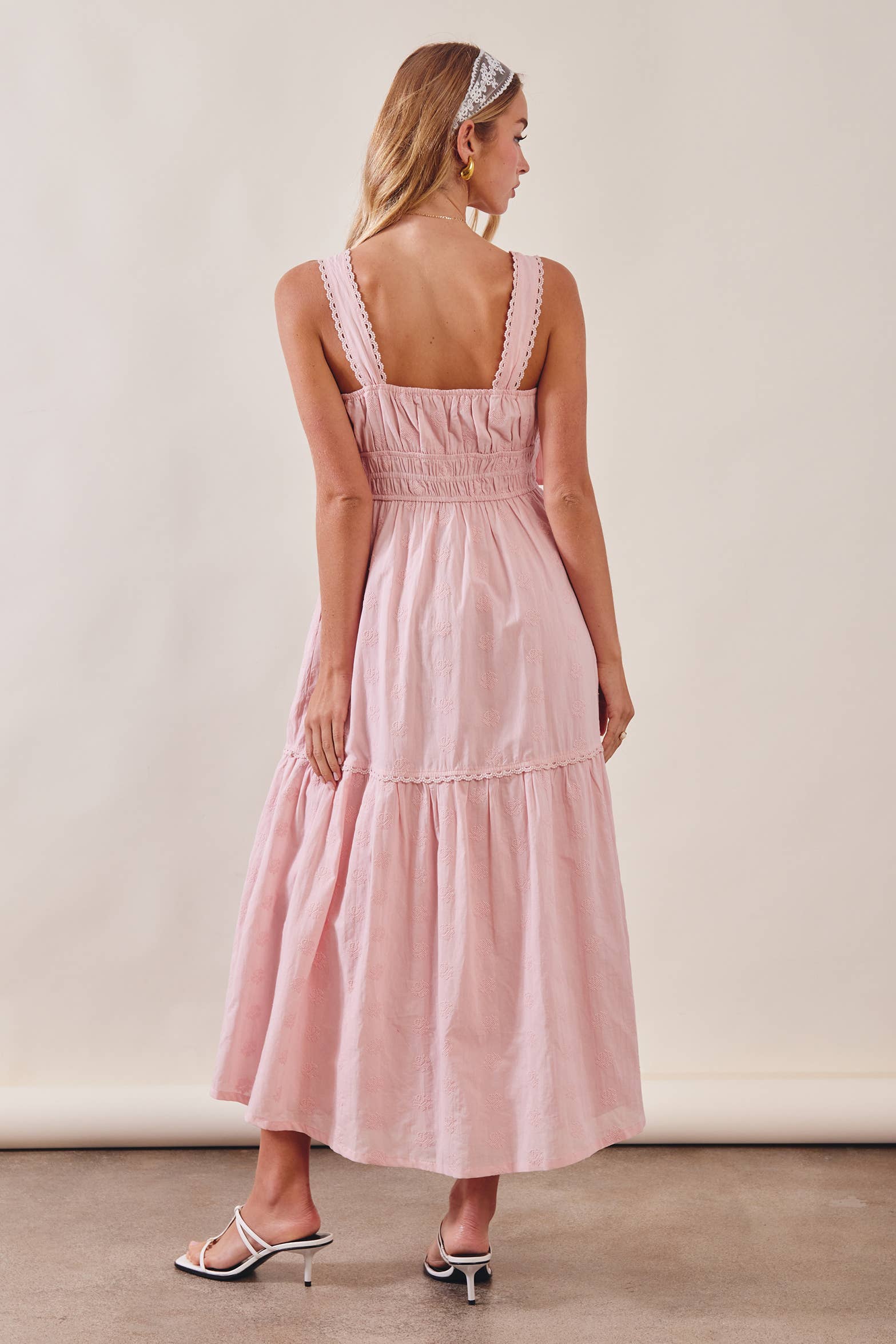 Embroidered bow dress