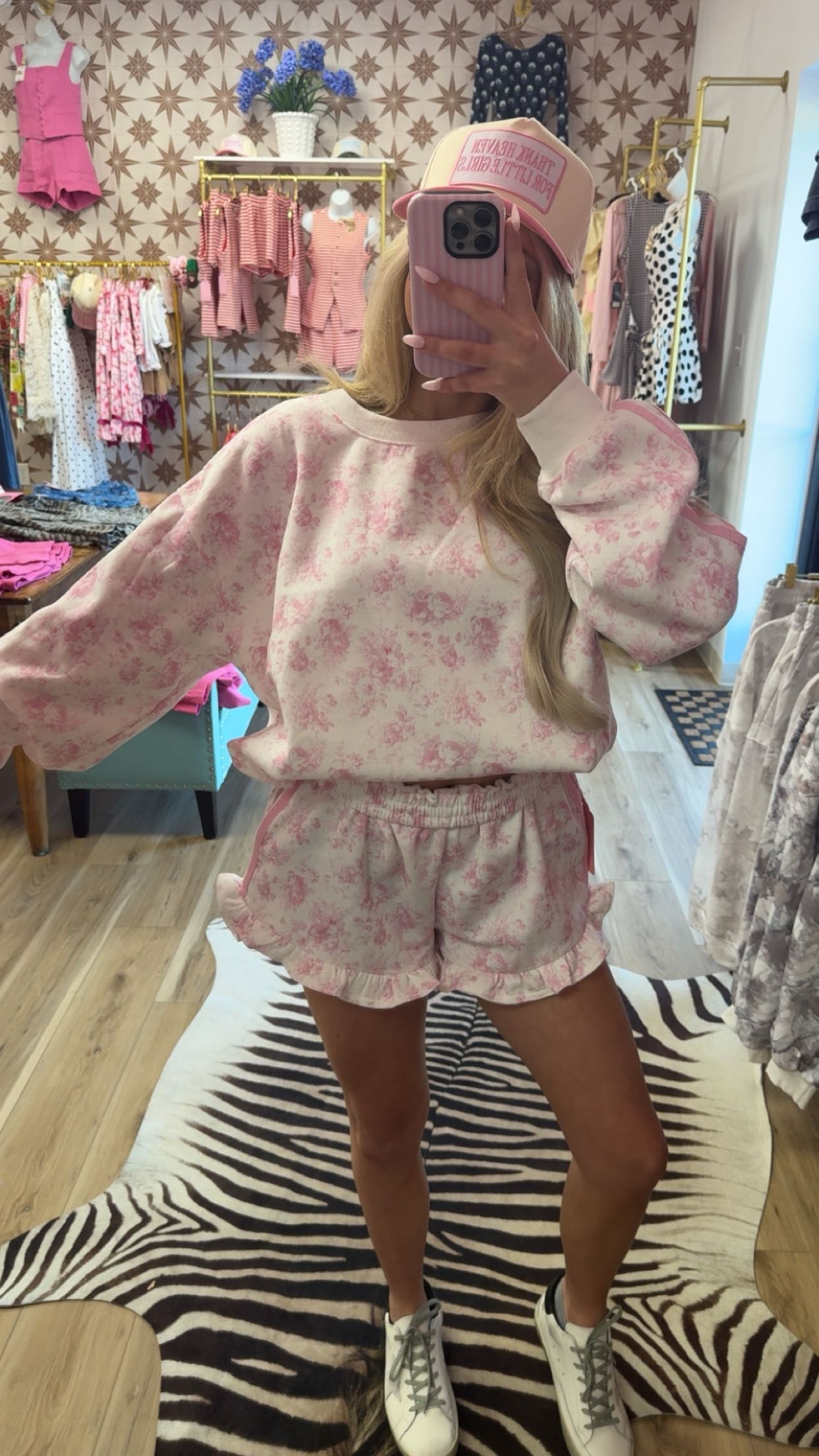 Floral Two Striped Bottoms
