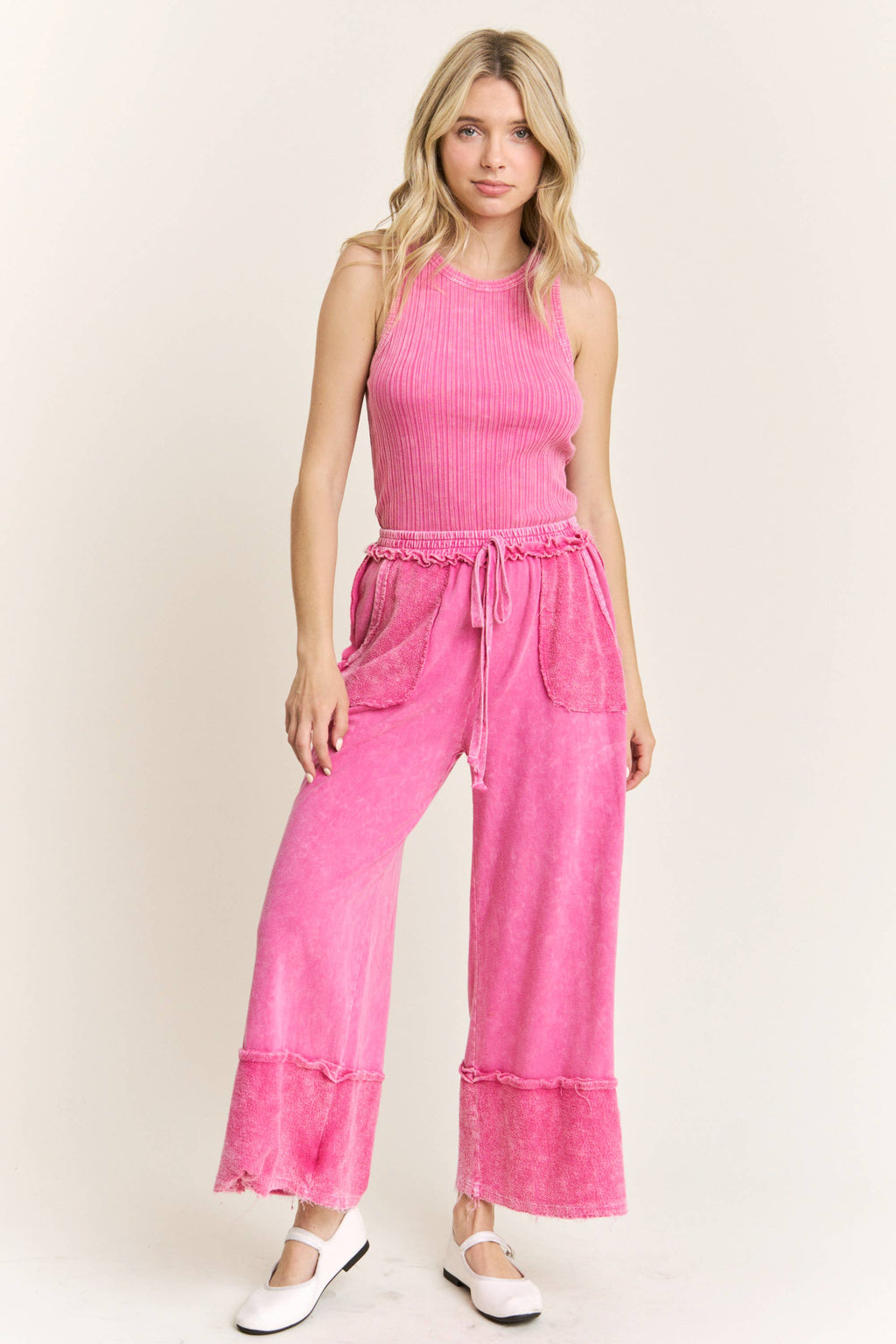 Hot Pink Wide Pants