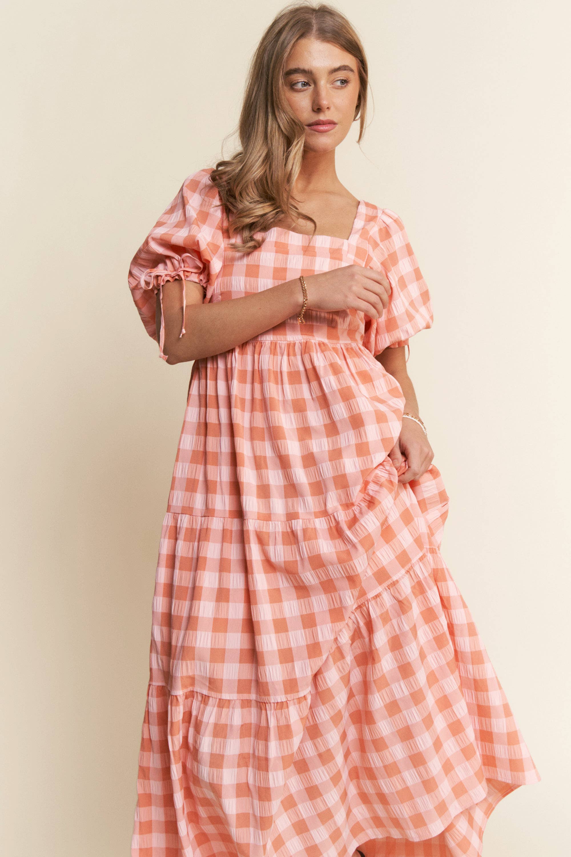 Gingham Maxi Dress