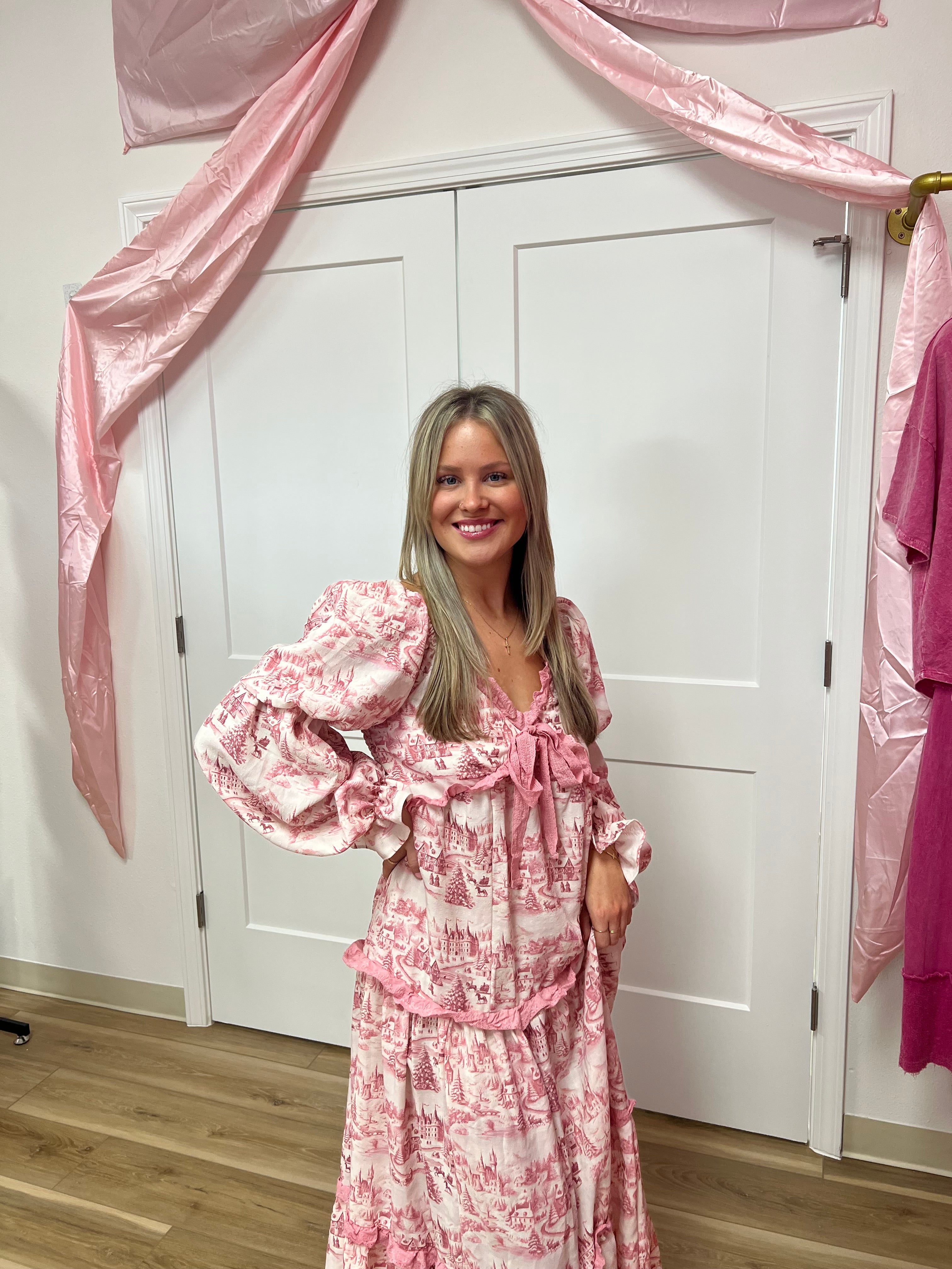 Pink cottage dress
