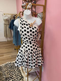 One Shoulder Polka Dot Mini Dress