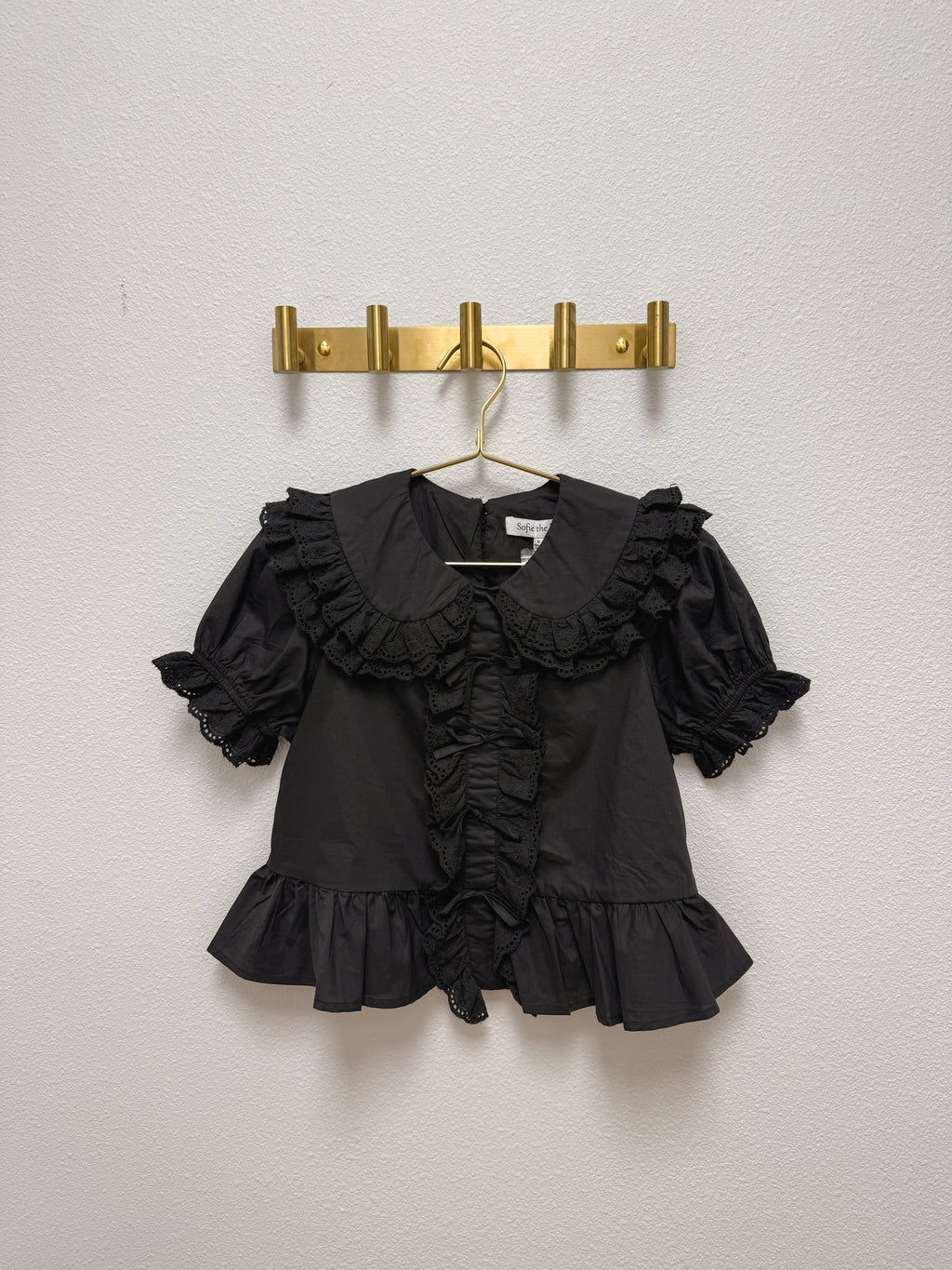 Black Ruffle Top