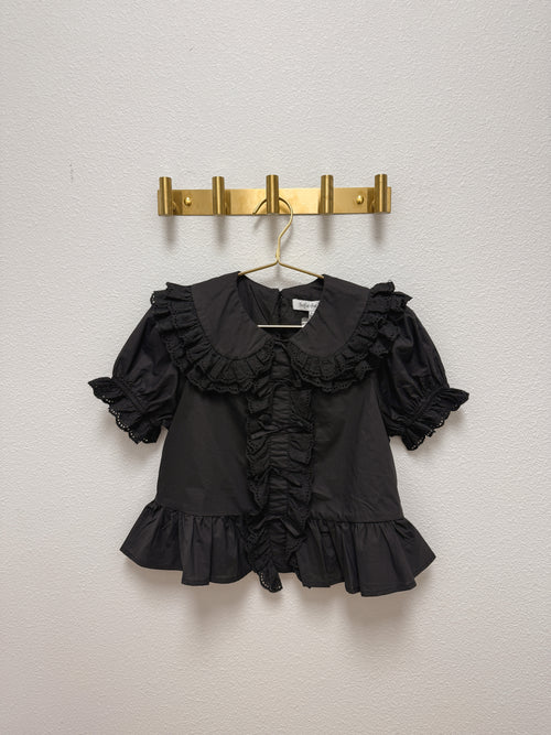 Black Ruffle Top