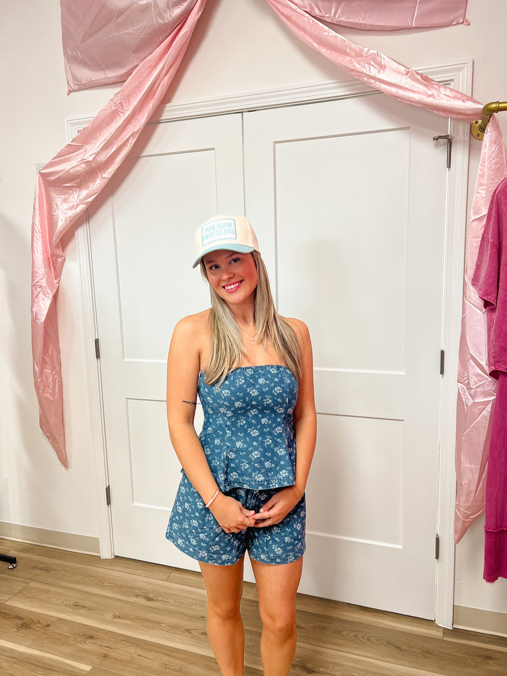 Floral Denim Shorts