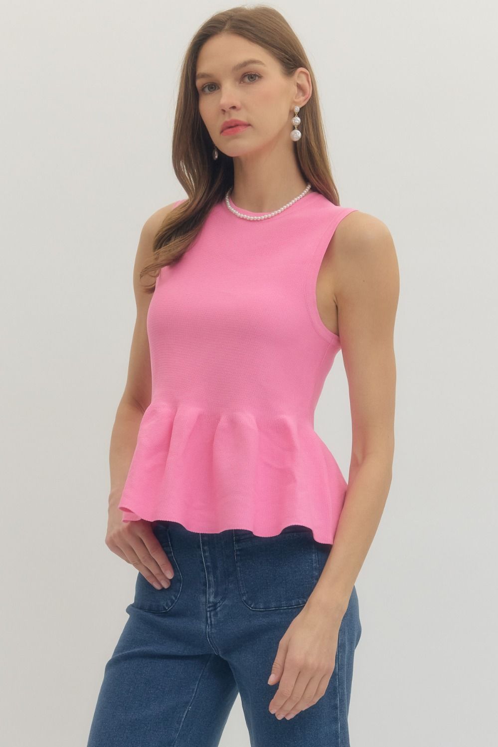 Peplum pink top