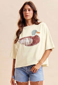 Patchwork duck tee