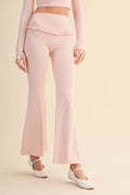 Pink Ruffle Yoga Pants