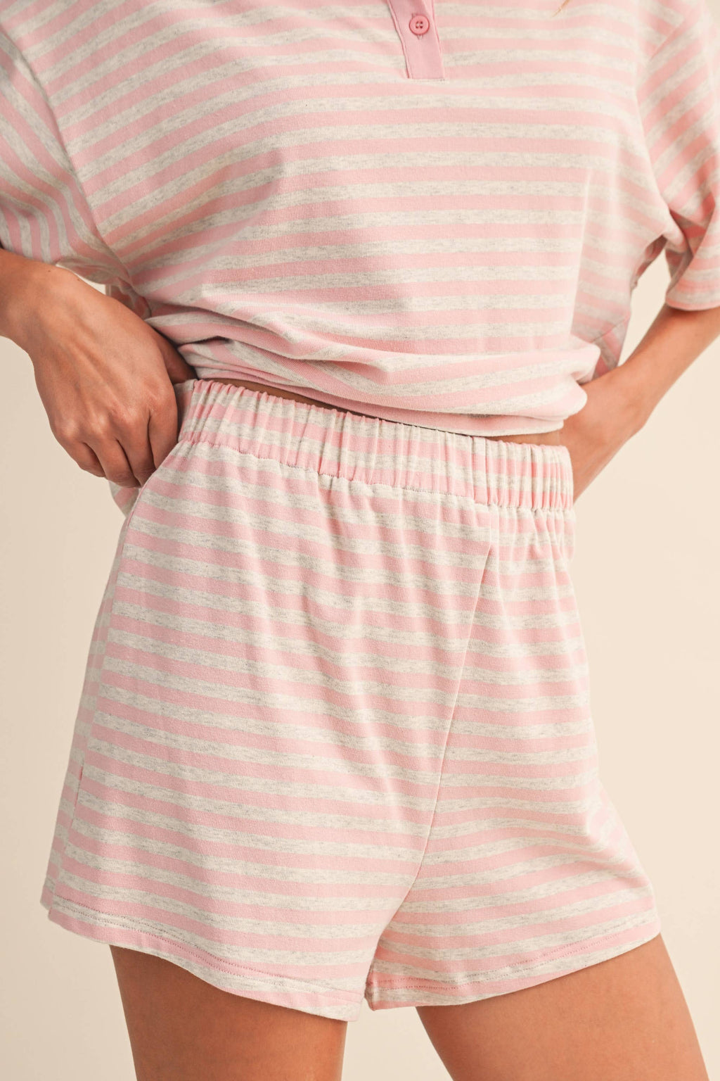 Striped shorts set