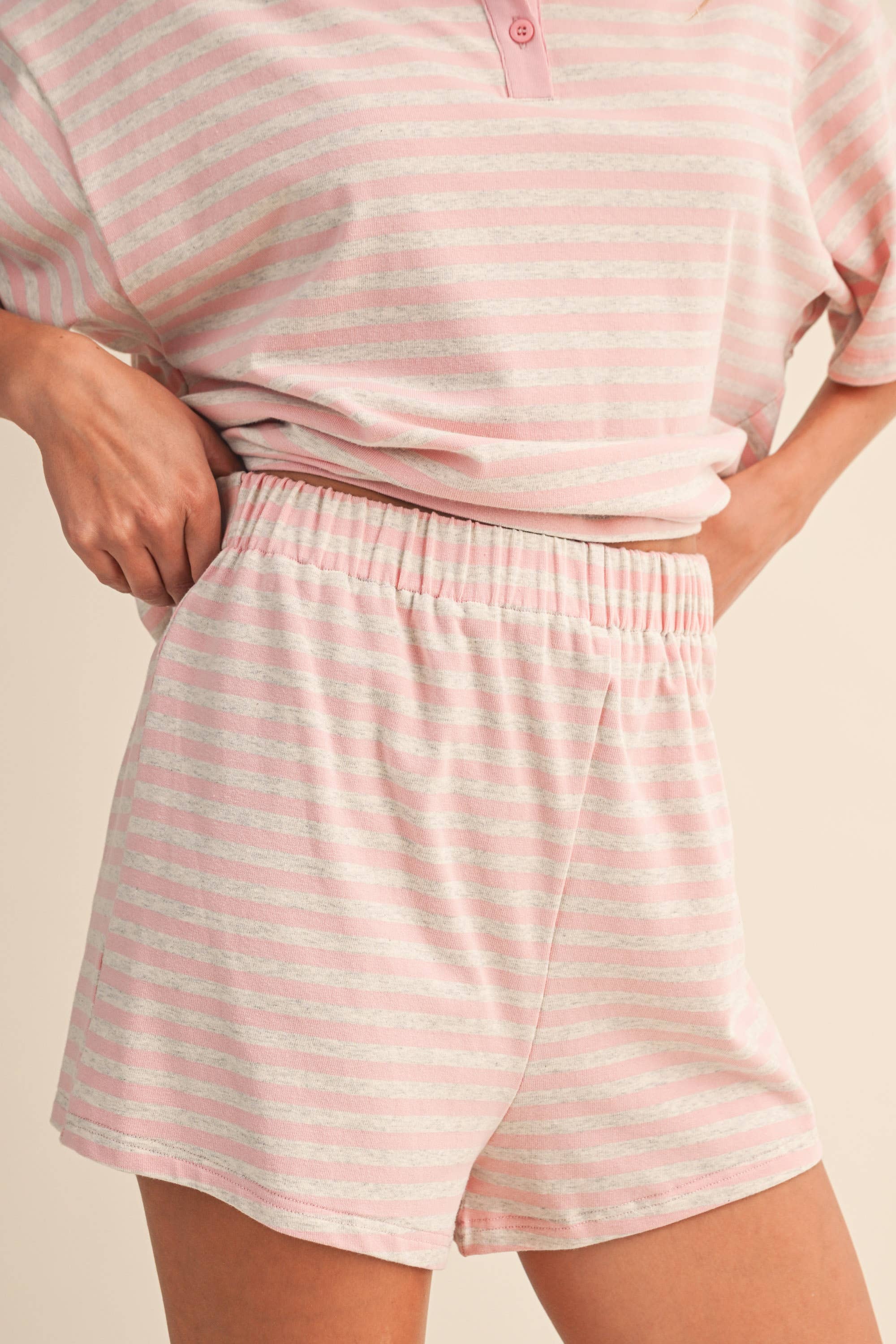 Striped shorts set