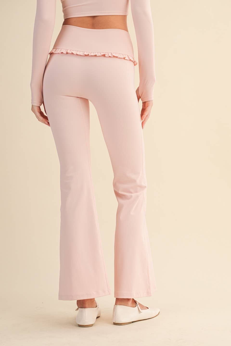 Pink Ruffle Yoga Pants