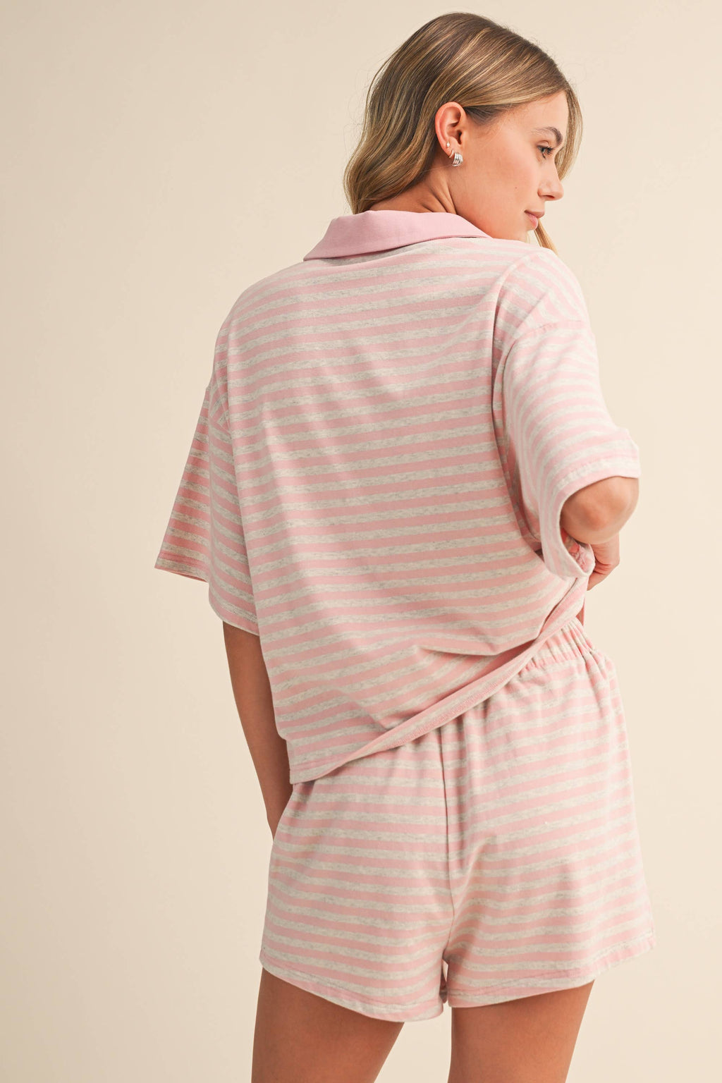 Striped shorts set