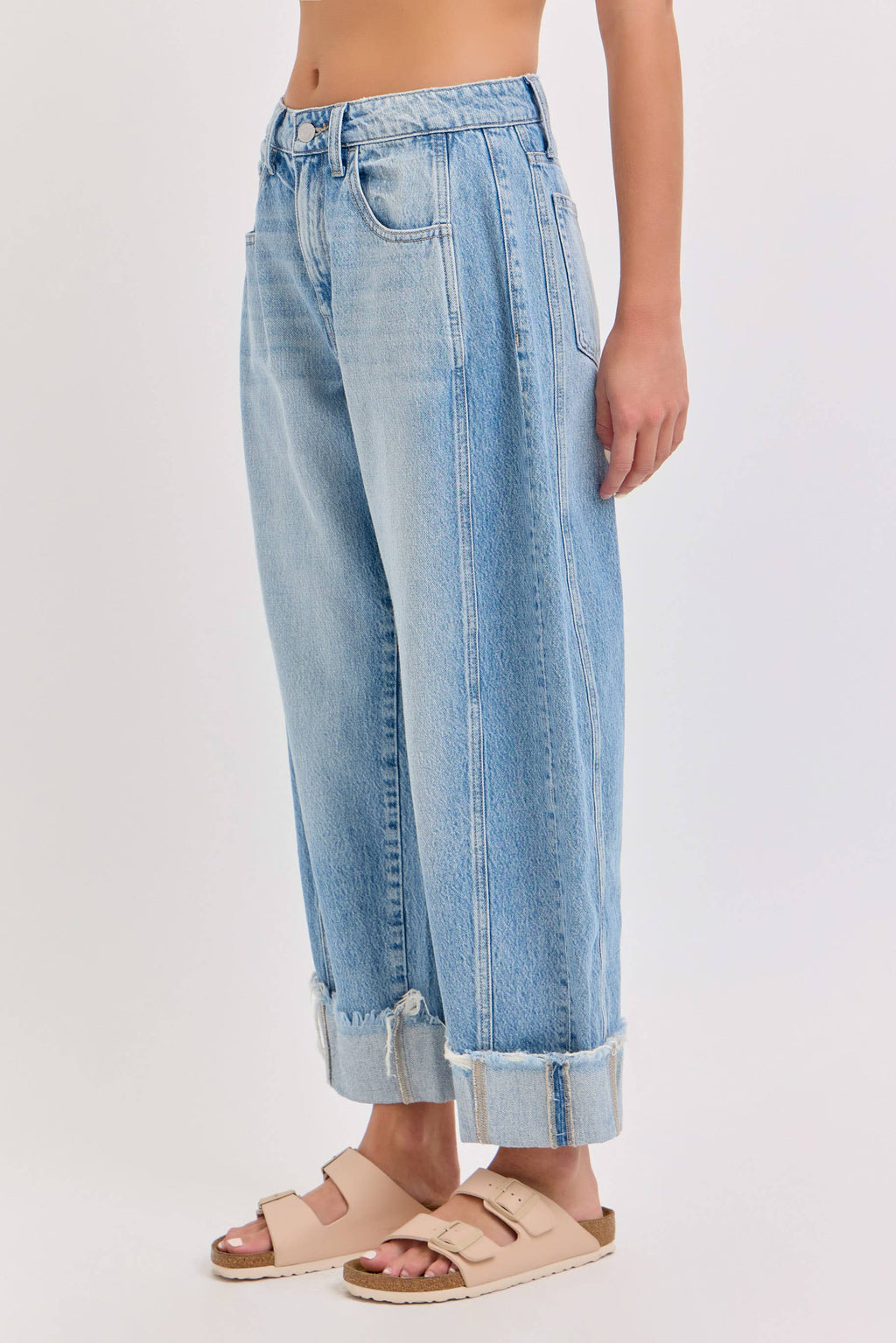 Light Wash Barrel Jeans