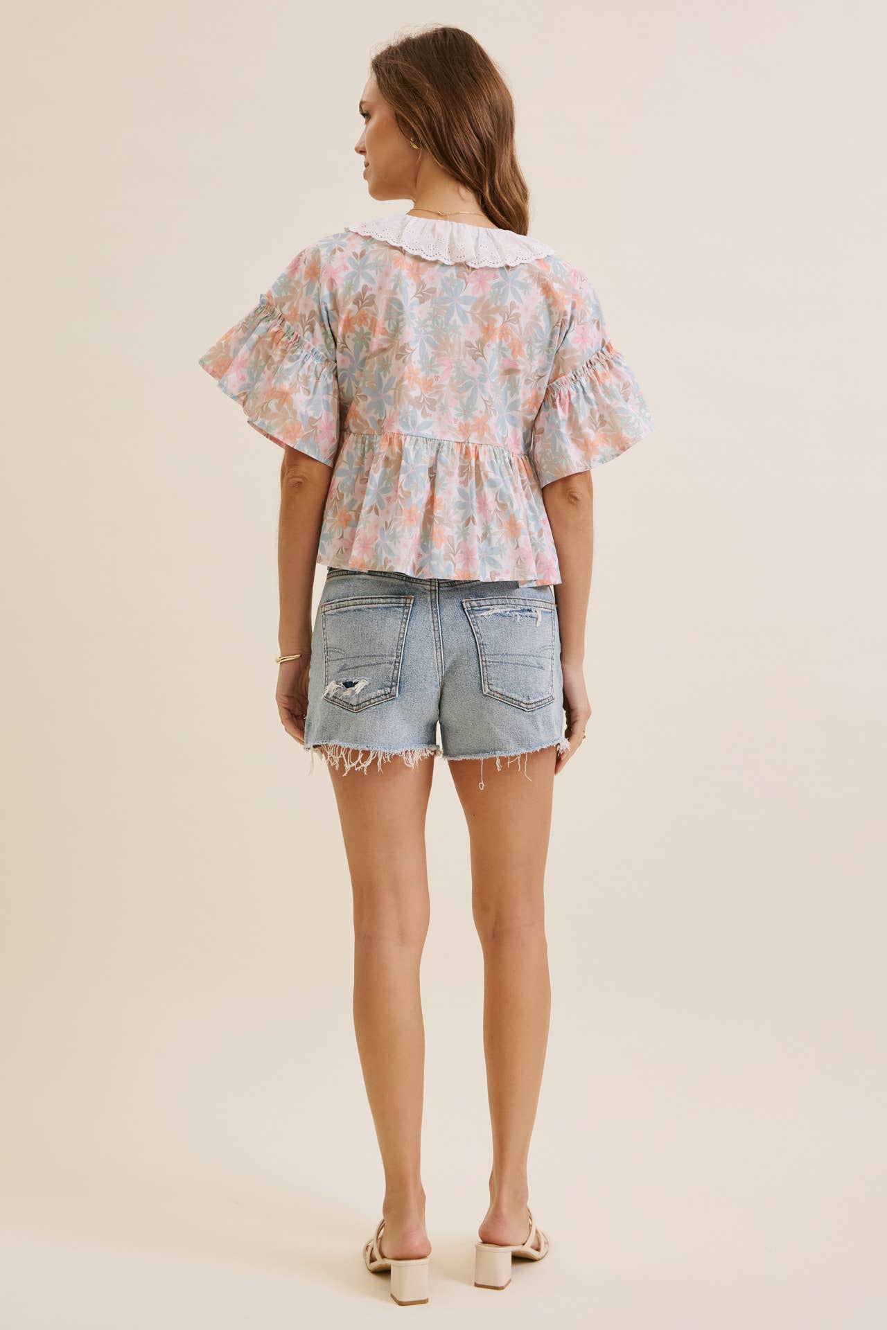 Pastel floral blouse